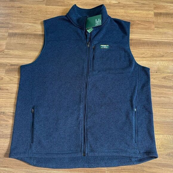 L.L. Bean Sweater Fleece Vest Bright Navy Blue | Men’s XXL Tall - Picture 1 of 13